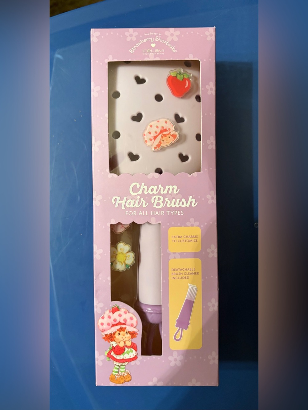 Charm Hair Brush for Kids with Strawberry Charms